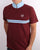 Sergio Tacchini Dallas 1/4 Zip Polo Shirt - Claret/Sky