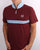 Sergio Tacchini Dallas 1/4 Zip Polo Shirt - Claret/Sky