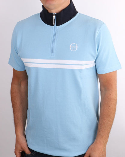 Sergio Tacchini Dallas 1/4 Zip Polo Himmelblau