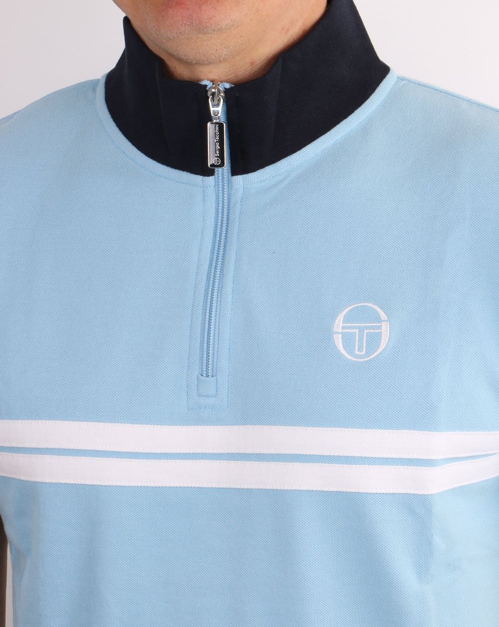 Sergio Tacchini Dallas 1/4 Zip Polo Himmelblau
