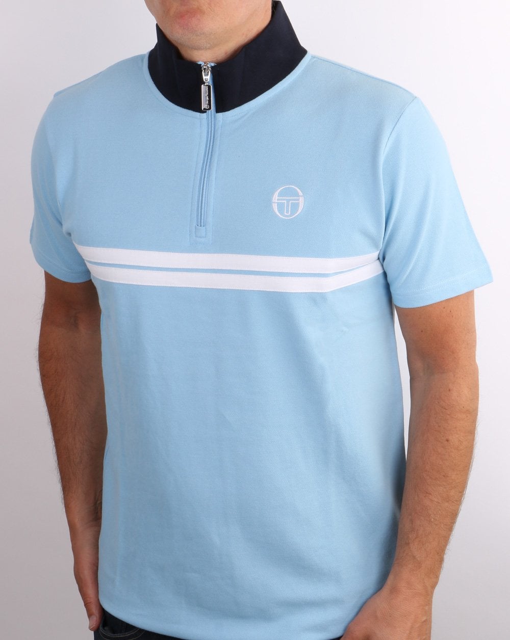 Sergio Tacchini Dallas 1/4 Zip Polo Himmelblau