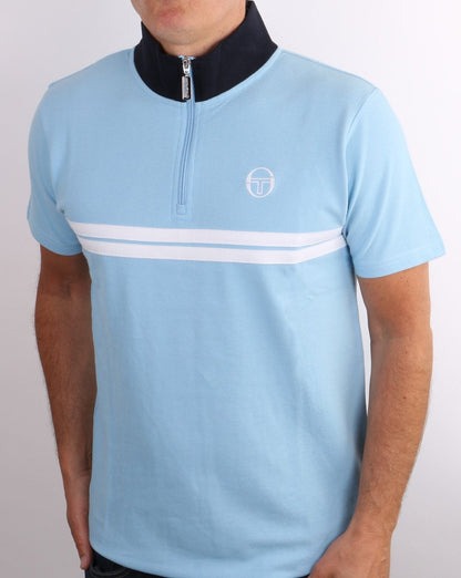 Sergio Tacchini Dallas 1/4 Zip Polo Himmelblau