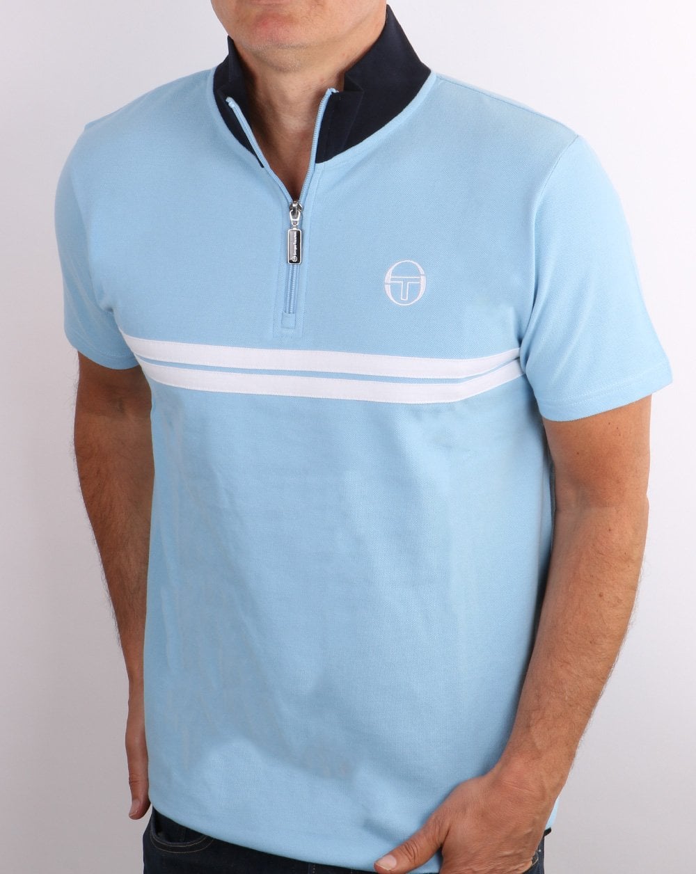 Sergio Tacchini Dallas 1/4 Zip Polo Himmelblau