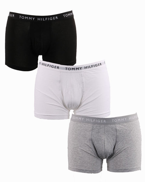 Tommy Hilfiger 3 Pack Trunks White/Grey/Black