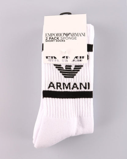 Emporio Armani – 2er-Pack weiße Socken