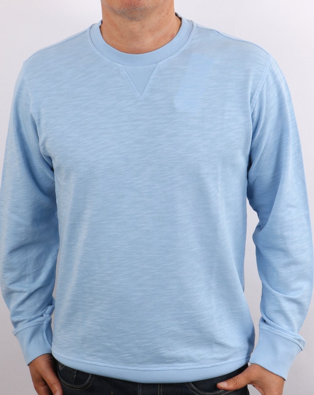 Benetton Leichtes Sweatshirt Himmelblau