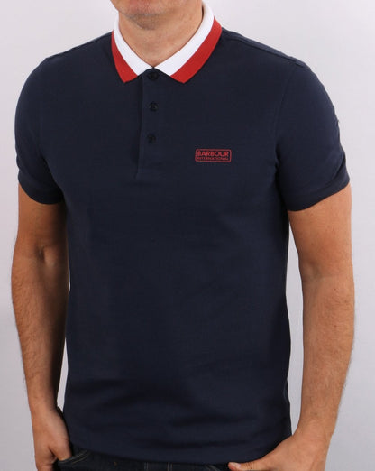 Barbour International Ampere Poloshirtkleid Blau
