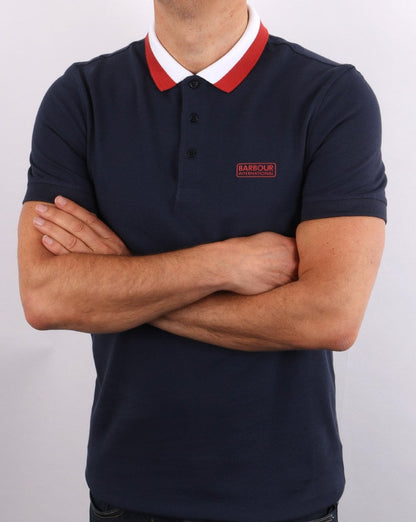 Barbour International Ampere Poloshirtkleid Blau