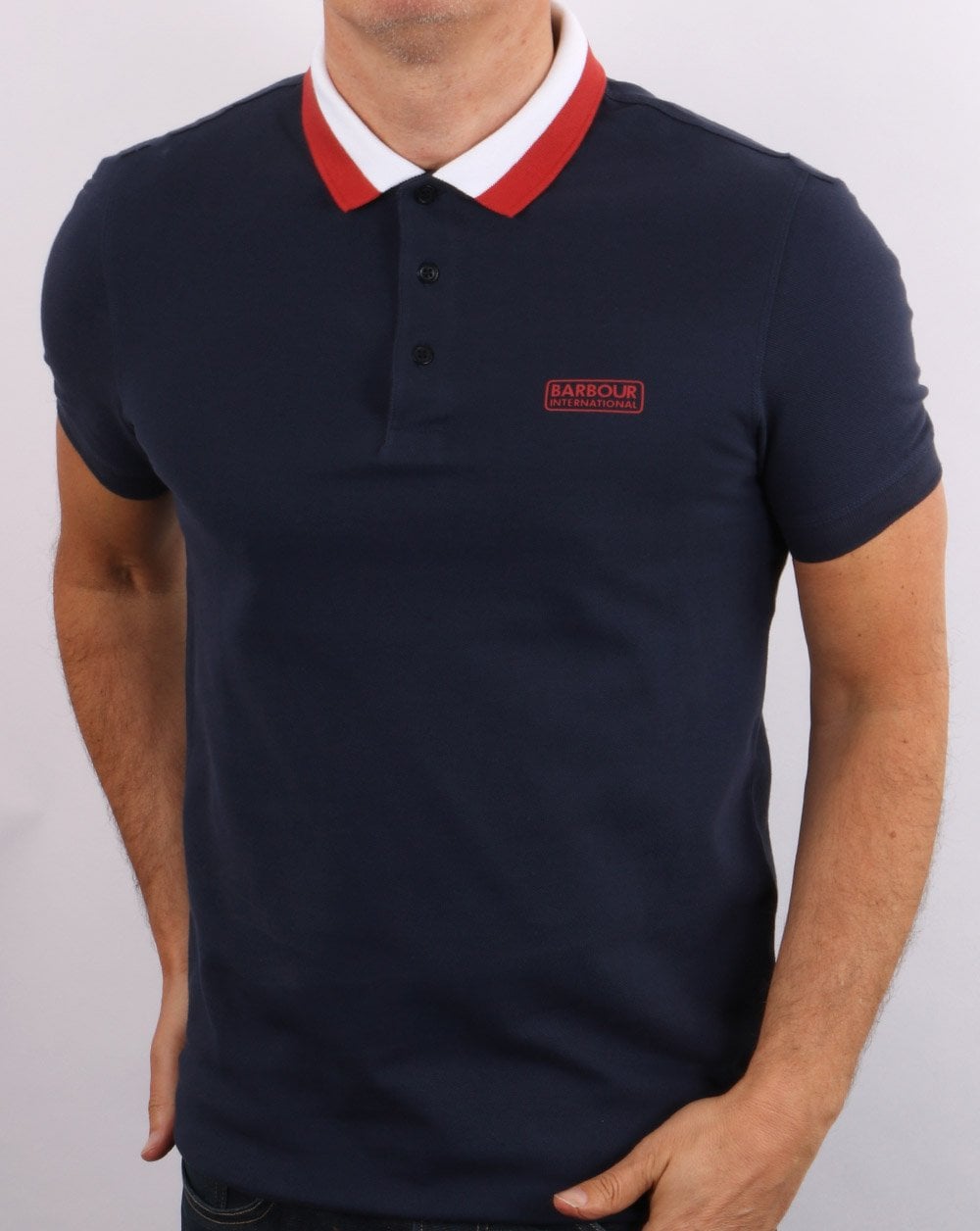 Barbour International Ampere Poloshirtkleid Blau