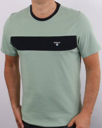 Barbour Panel T-Shirt verblasstes Grün