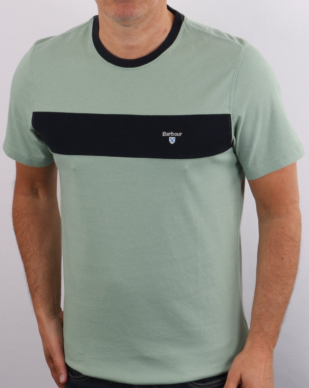 Barbour Panel T-Shirt verblasstes Grün