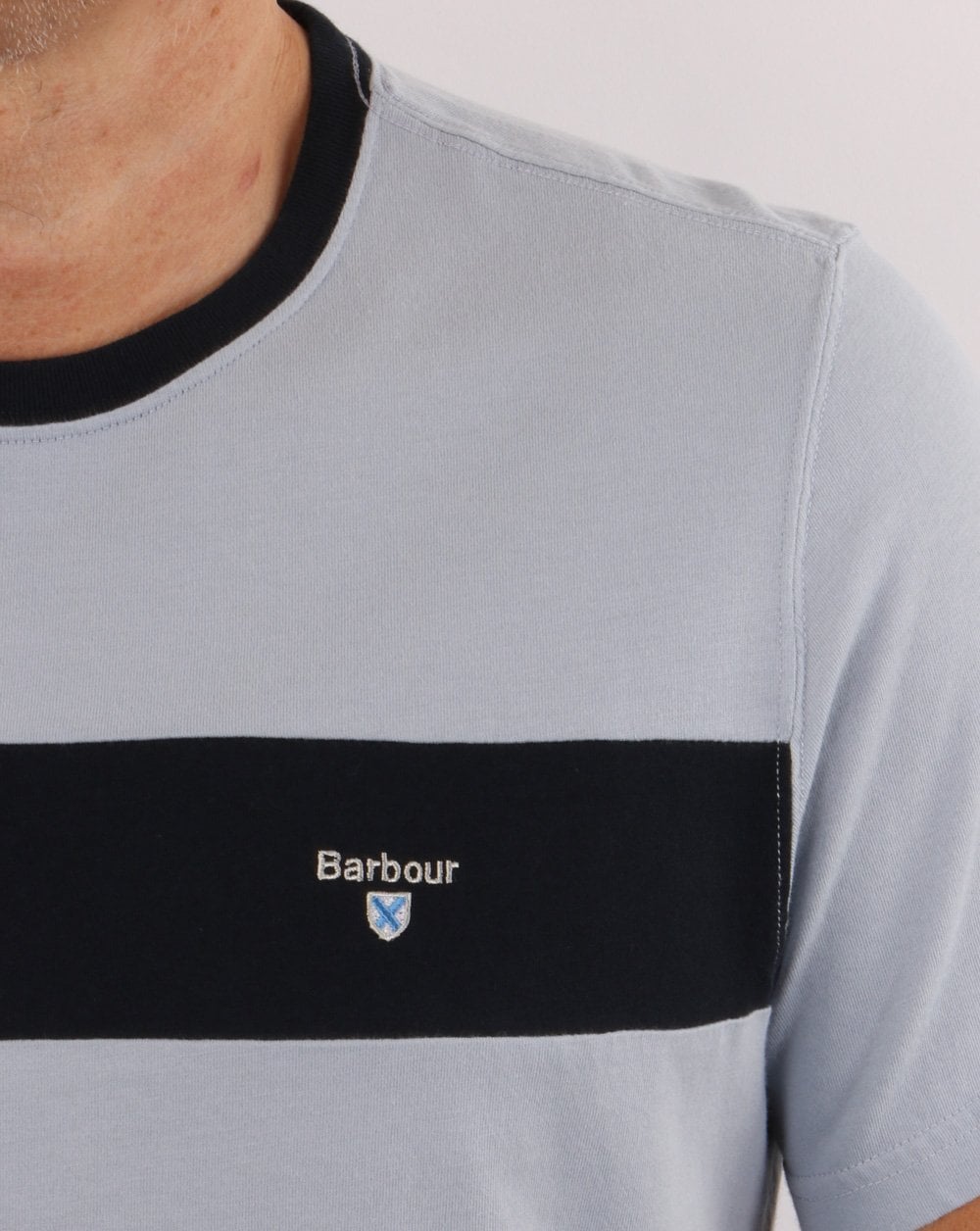Barbour Panel T-Shirt, Himmelblau