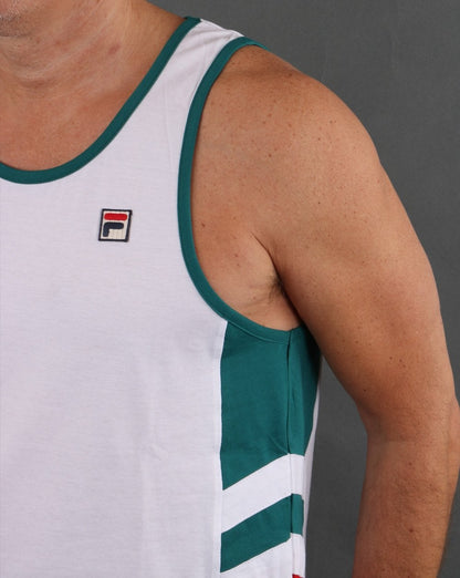 Fila Vintage Weste Weiß-Grün-Rot