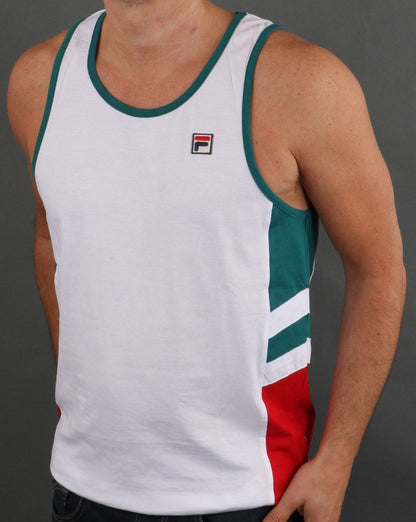 Fila Vintage Weste Weiß-Grün-Rot