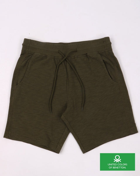 Benetton Sweat Shorts Khaki Green
