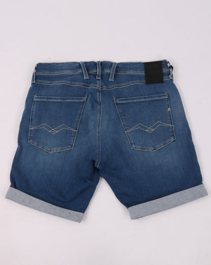 Replay Hyperflex Denim Shorts Mittelblau