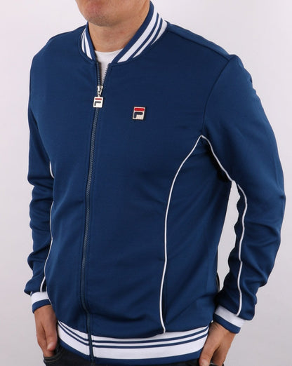 Fila Vintage Retro Trainingsjacke, Marineblau