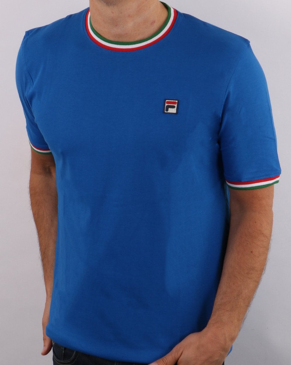 Fila Vintage Ringer T-Shirt Italia Blau