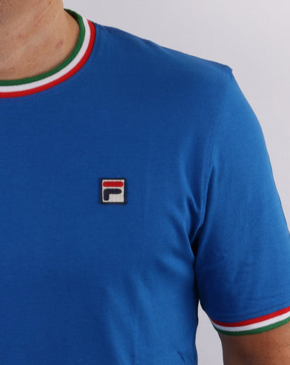 Fila Vintage Ringer T-Shirt Italia Blau