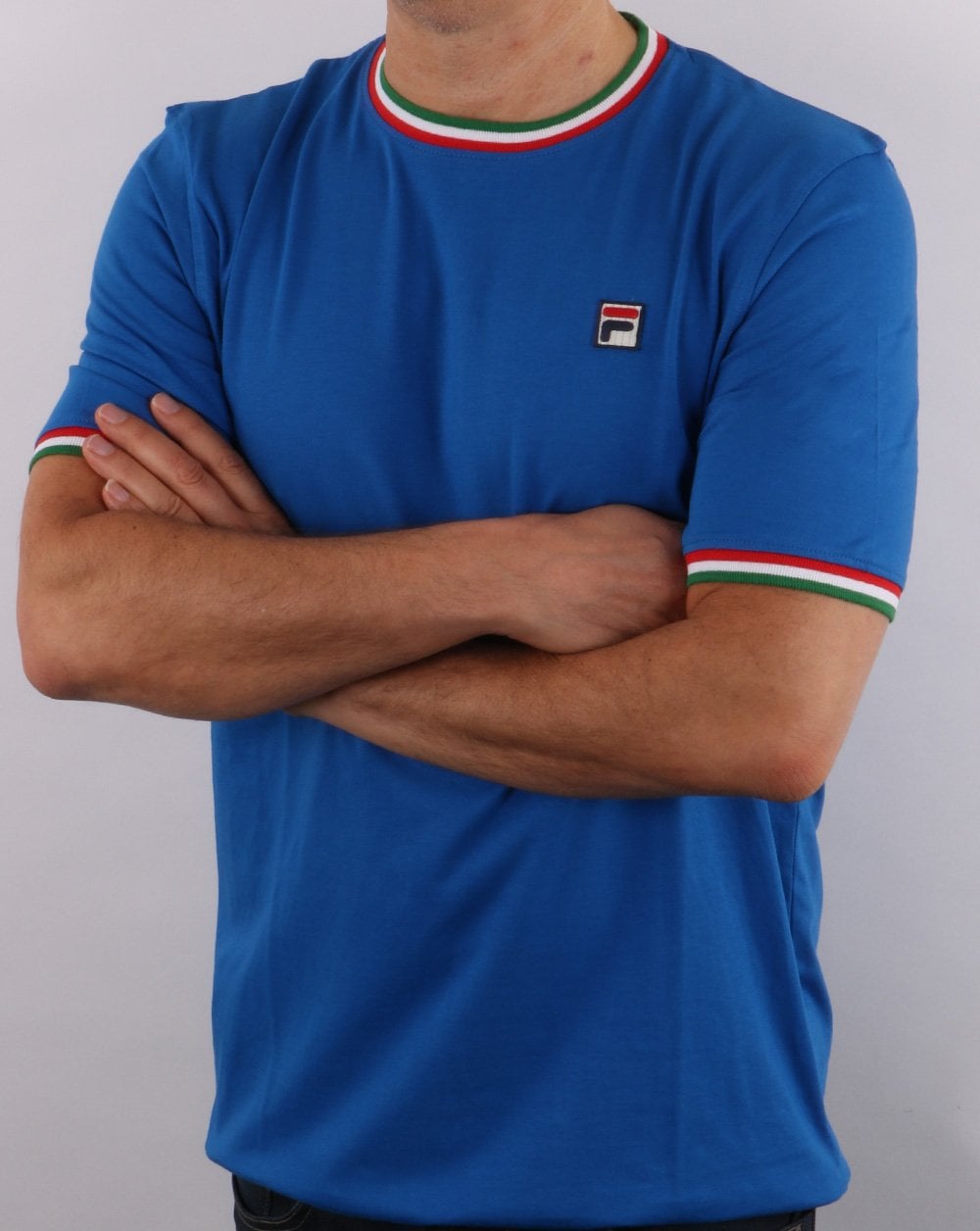 Fila Vintage Ringer T-Shirt Italia Blau