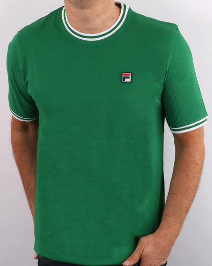 Fila Vintage Ringer T-Shirt Grün