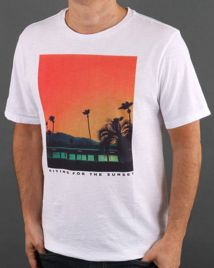 T-Shirt mit Benetton-Print Weiß