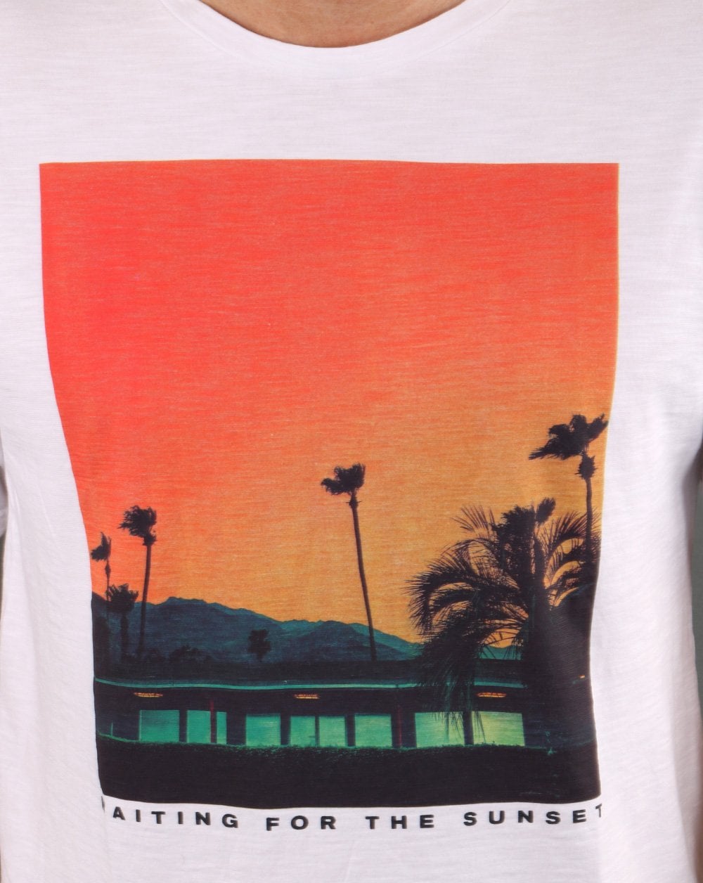 T-Shirt mit Benetton-Print Weiß