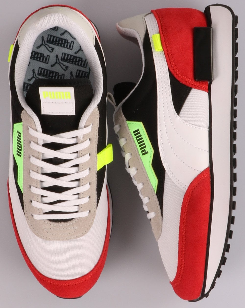 Puma Future Rider Retro Trainers White/Red/Black