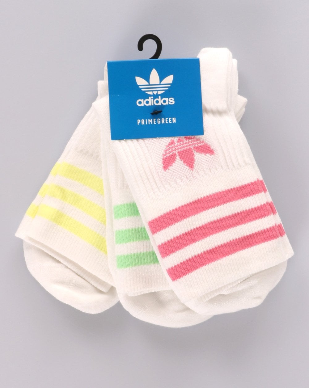 Adidas Originals Mid Cut Crew Socken 3er-Pack Weiß/Pastell