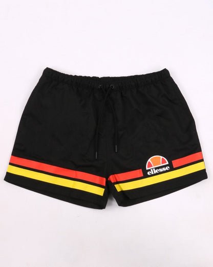 Ellesse – Retro-Badeshorts in Schwarz