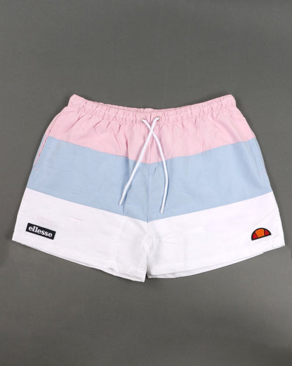 Ellesse – Cielo Badeshorts Rosa, Himmelblau &amp; Weiß