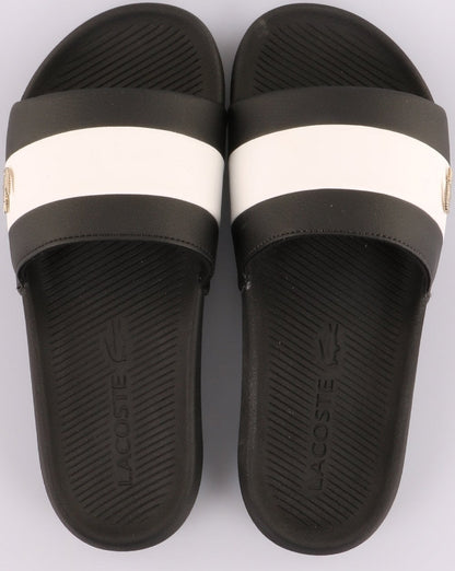 Lacoste Footwear Croco Slide Schwarz/Weiß