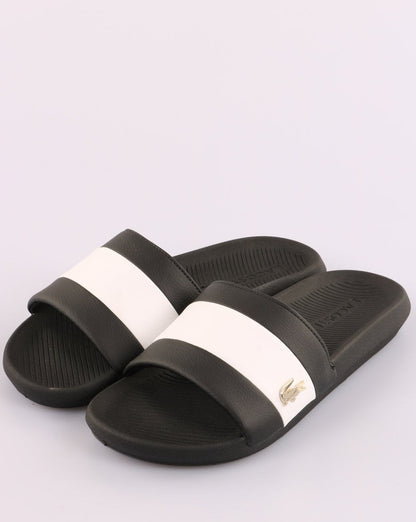 Lacoste Footwear Croco Slide Schwarz/Weiß