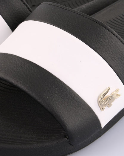 Lacoste Footwear Croco Slide Schwarz/Weiß