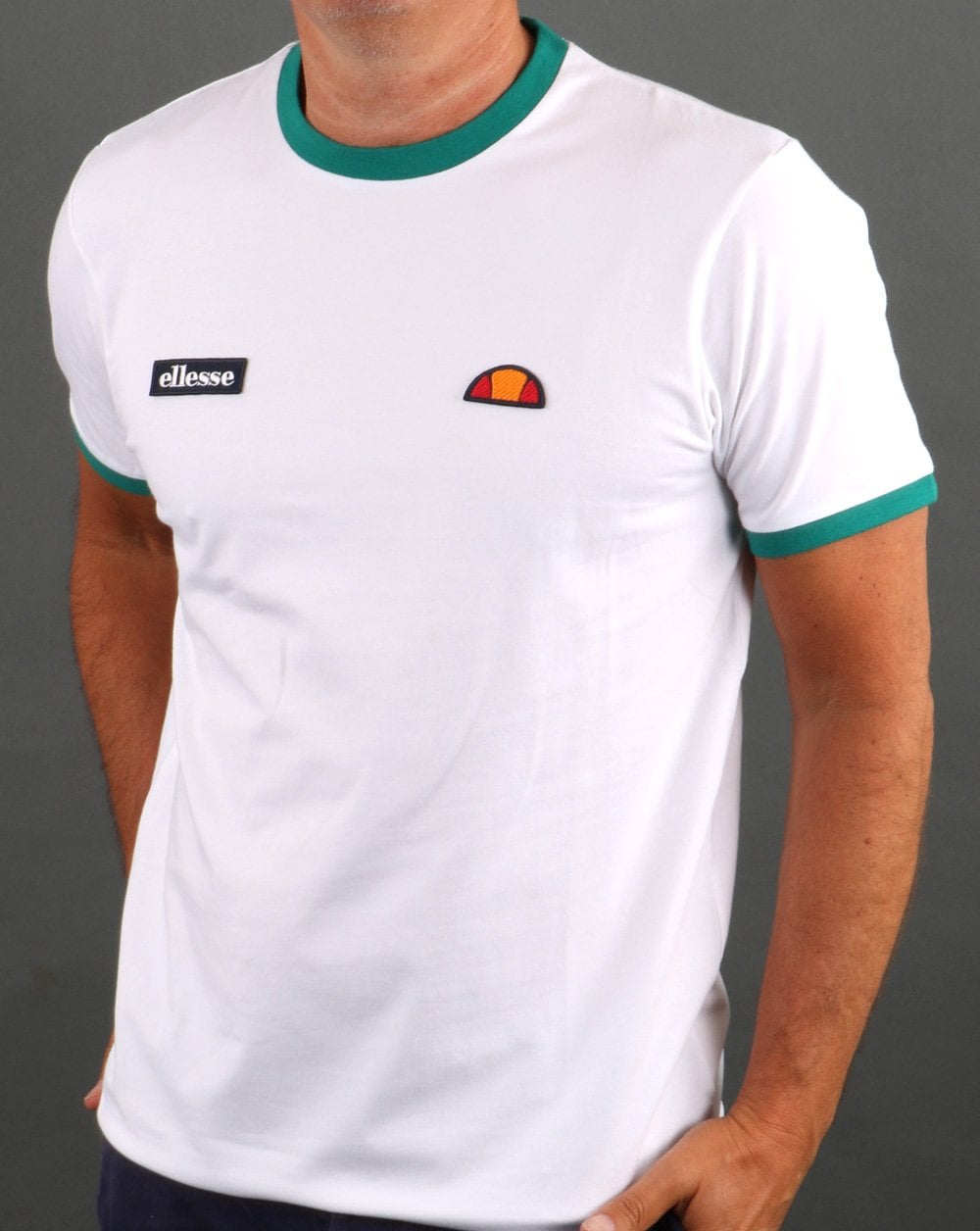 Ellesse Ringer T-Shirt Weiß/Grün