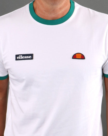 Ellesse Ringer T-Shirt Weiß/Grün