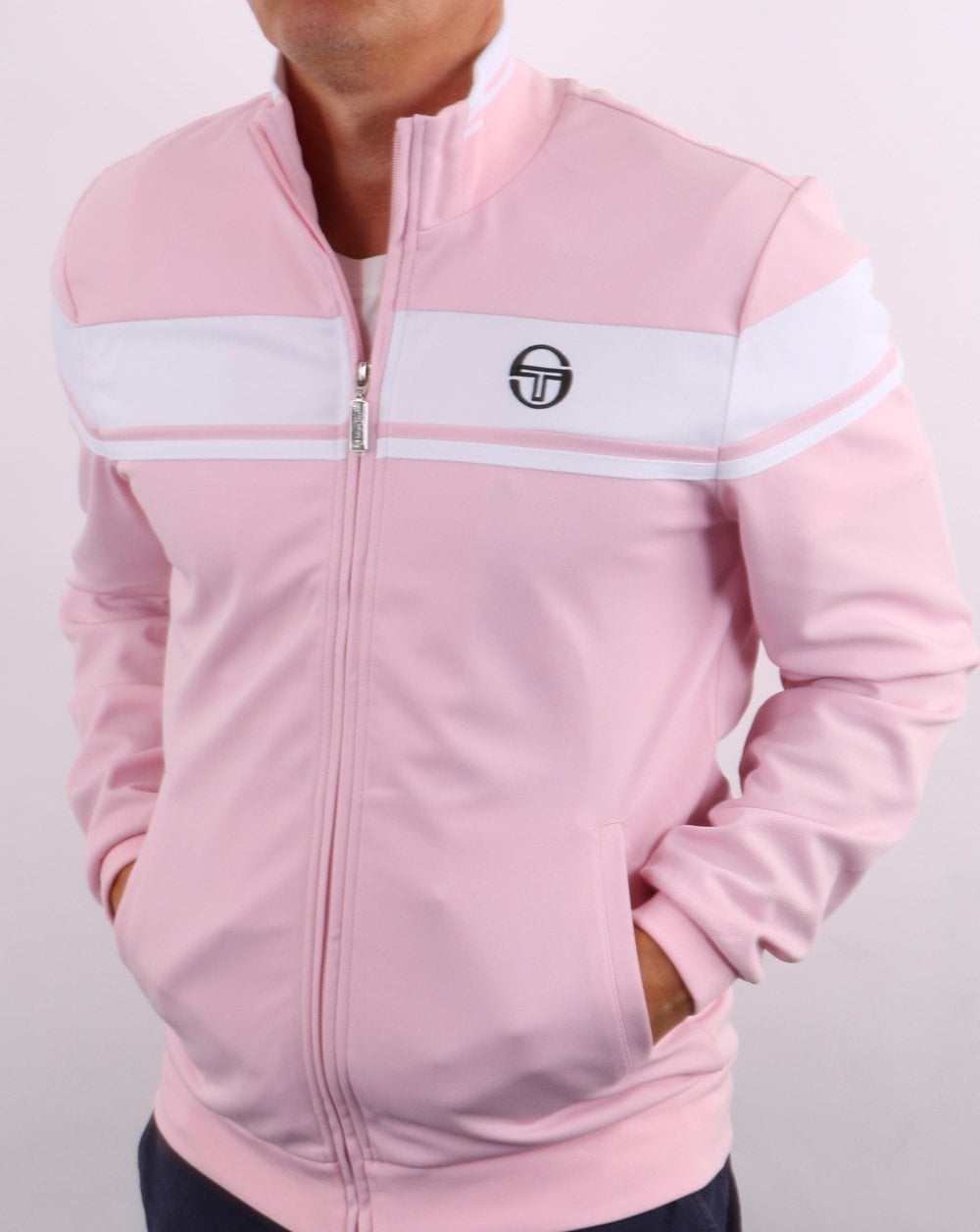 Sergio Tacchini Masters Trainingsjacke Pink/Weiß