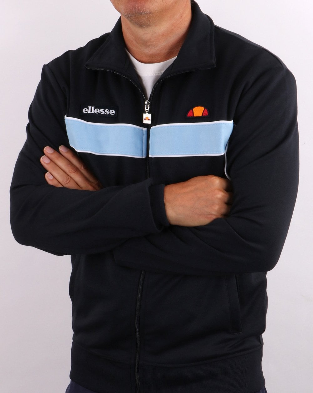 Ellesse – Nel Trainingsjacke Marineblau/Hellblau