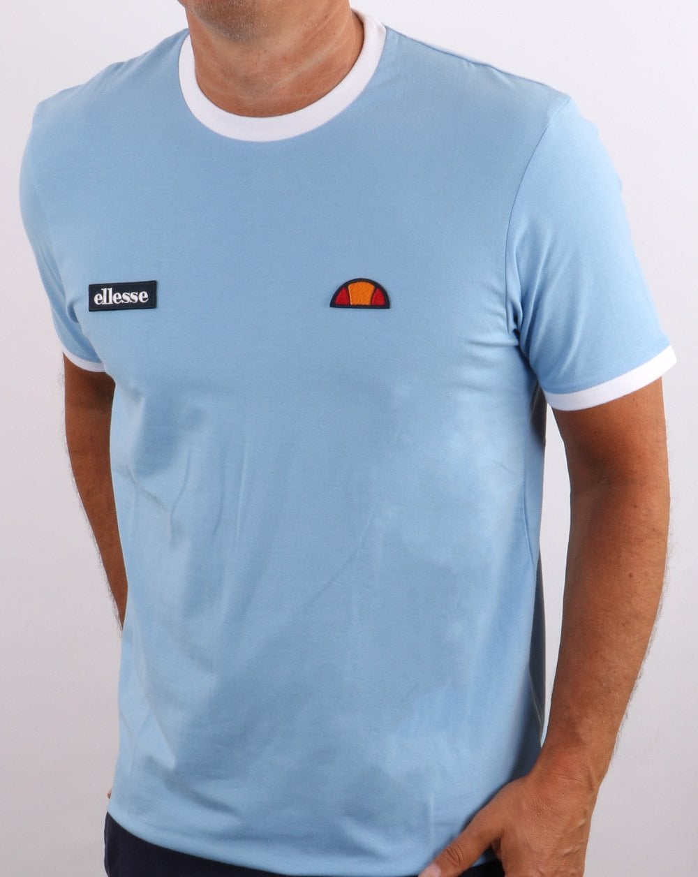 Ellesse Ringer T-Shirt Hellblau