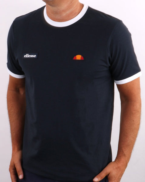 Ellesse Ringer T Shirt Navy
