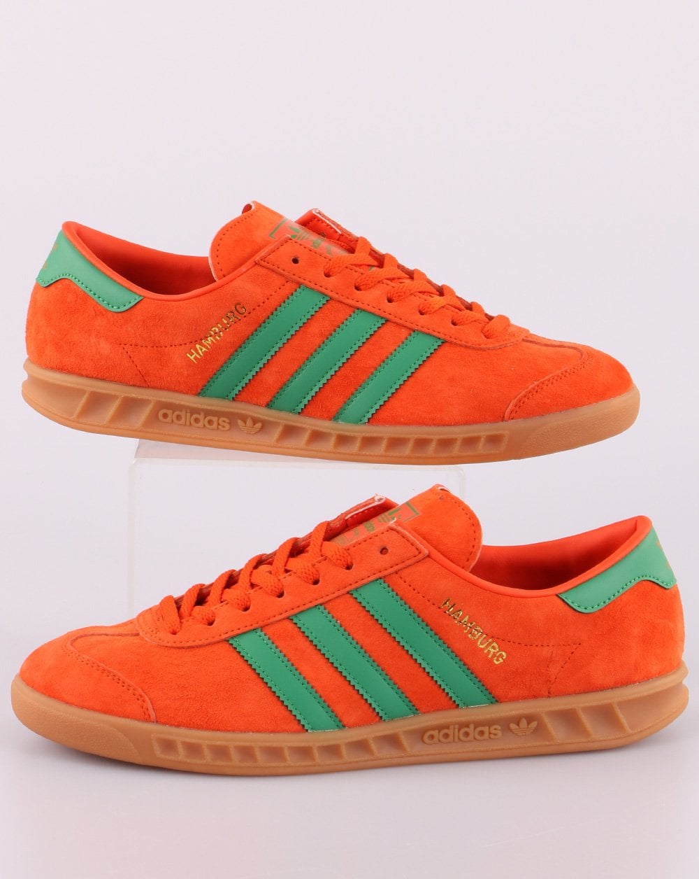 Adidas Hamburg Trainers Vibrant Orange/ Green