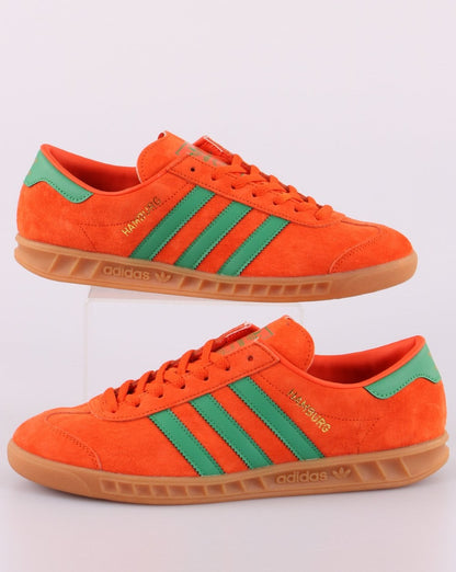 Adidas Hamburg Sneakers Leuchtendes Orange/Grün