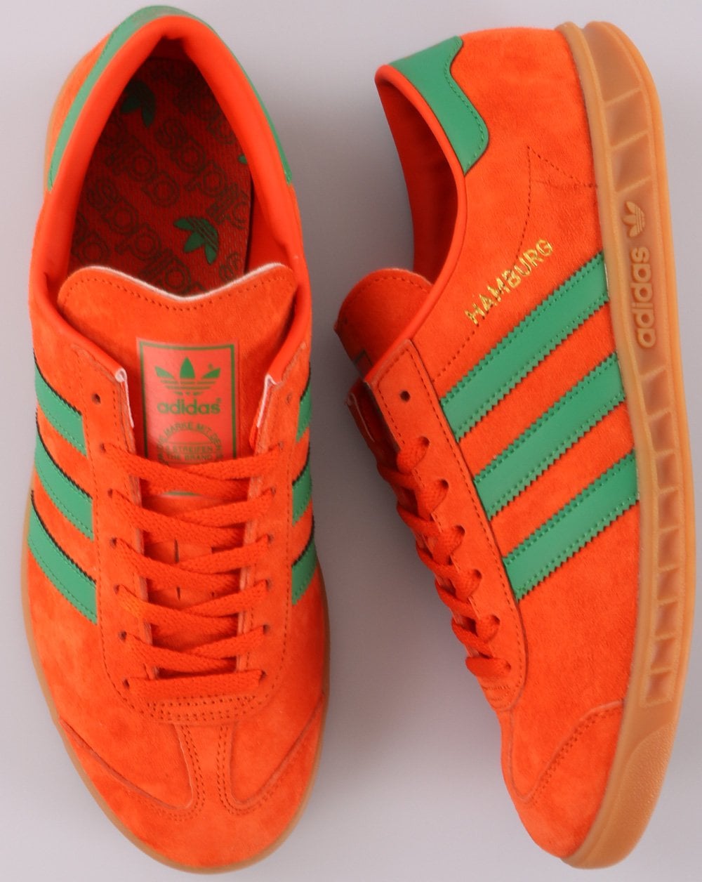 Adidas Hamburg Trainers Vibrant Orange/ Green