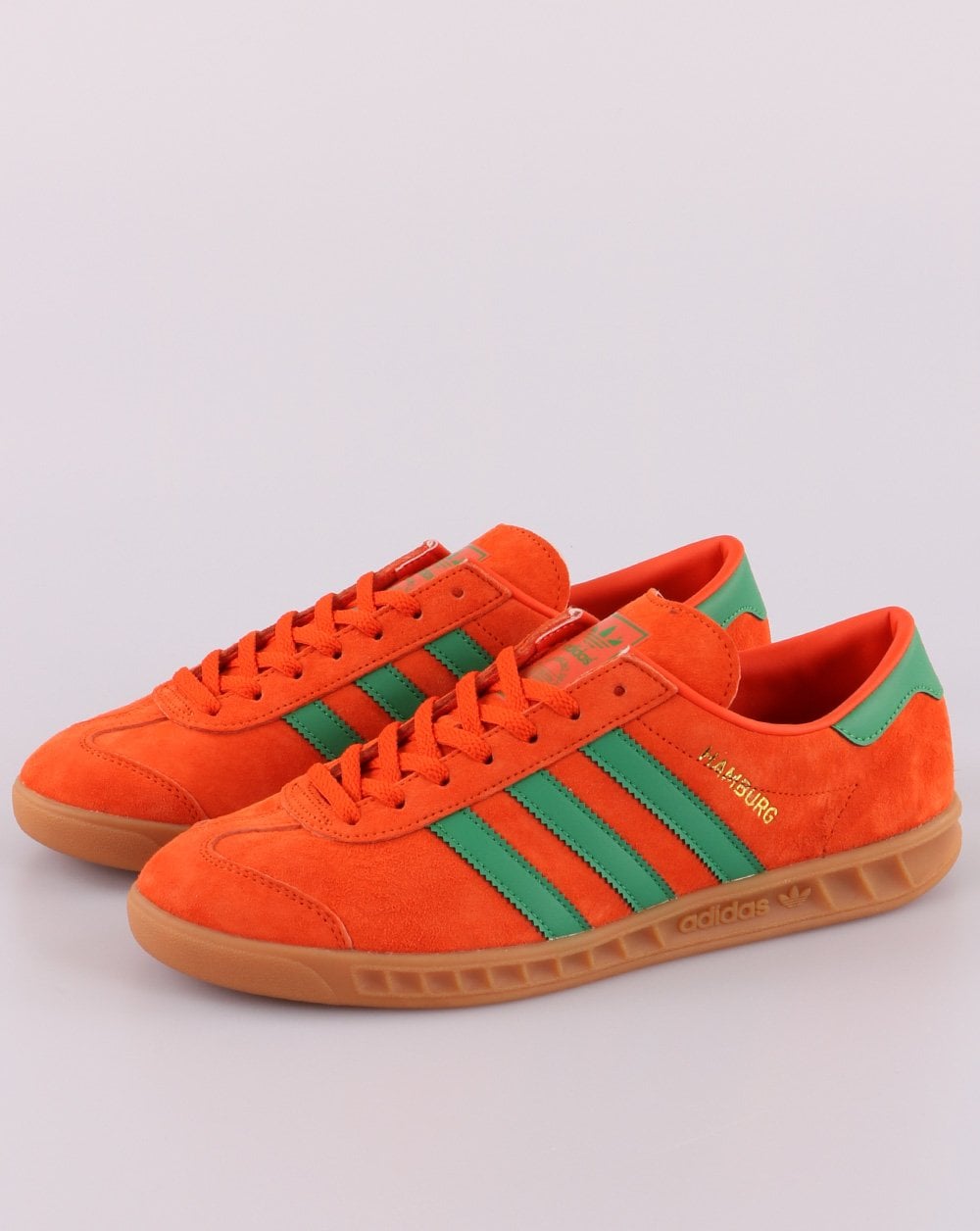 Adidas Hamburg Sneakers Leuchtendes Orange/Grün