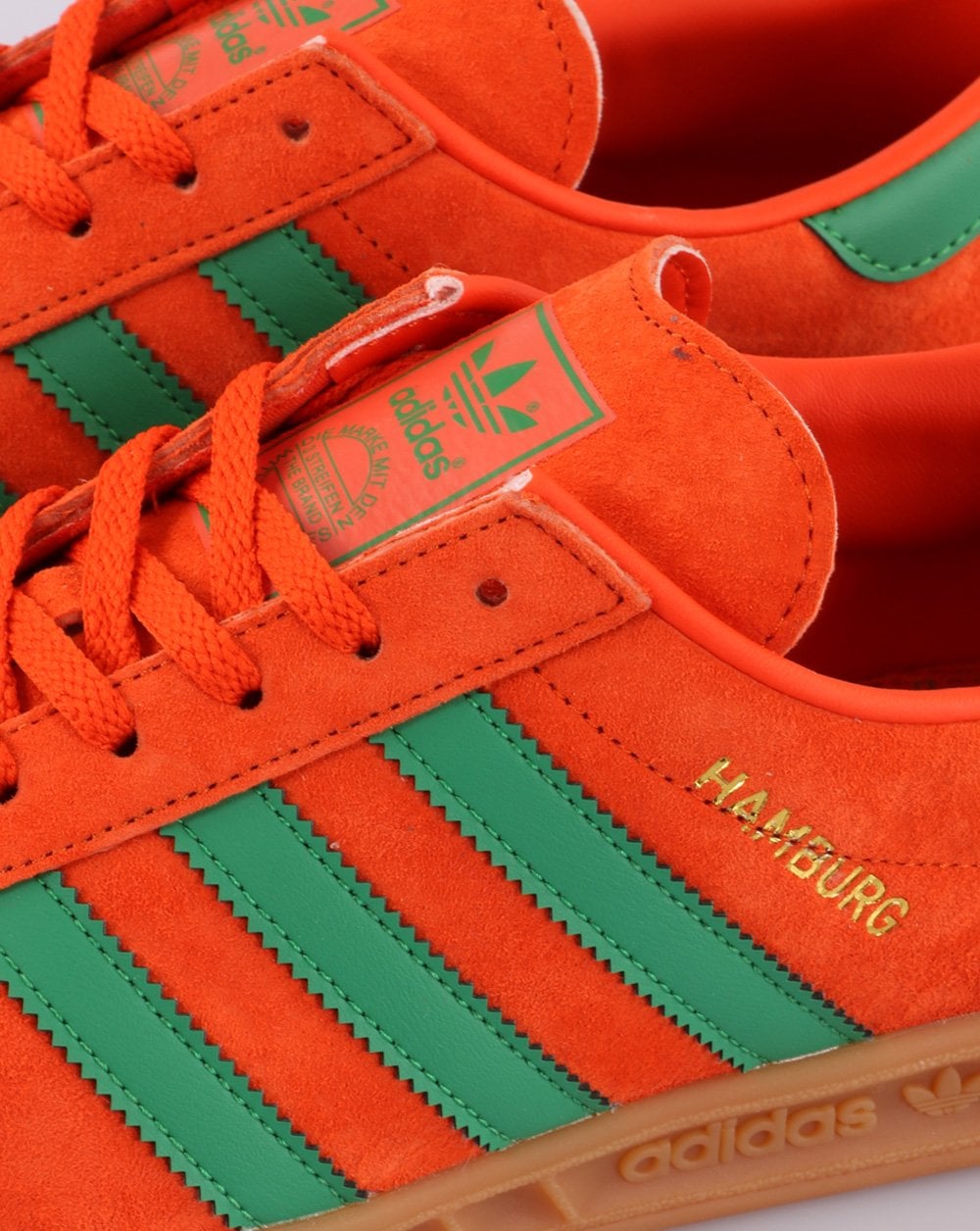 Adidas Hamburg Trainers Vibrant Orange/ Green