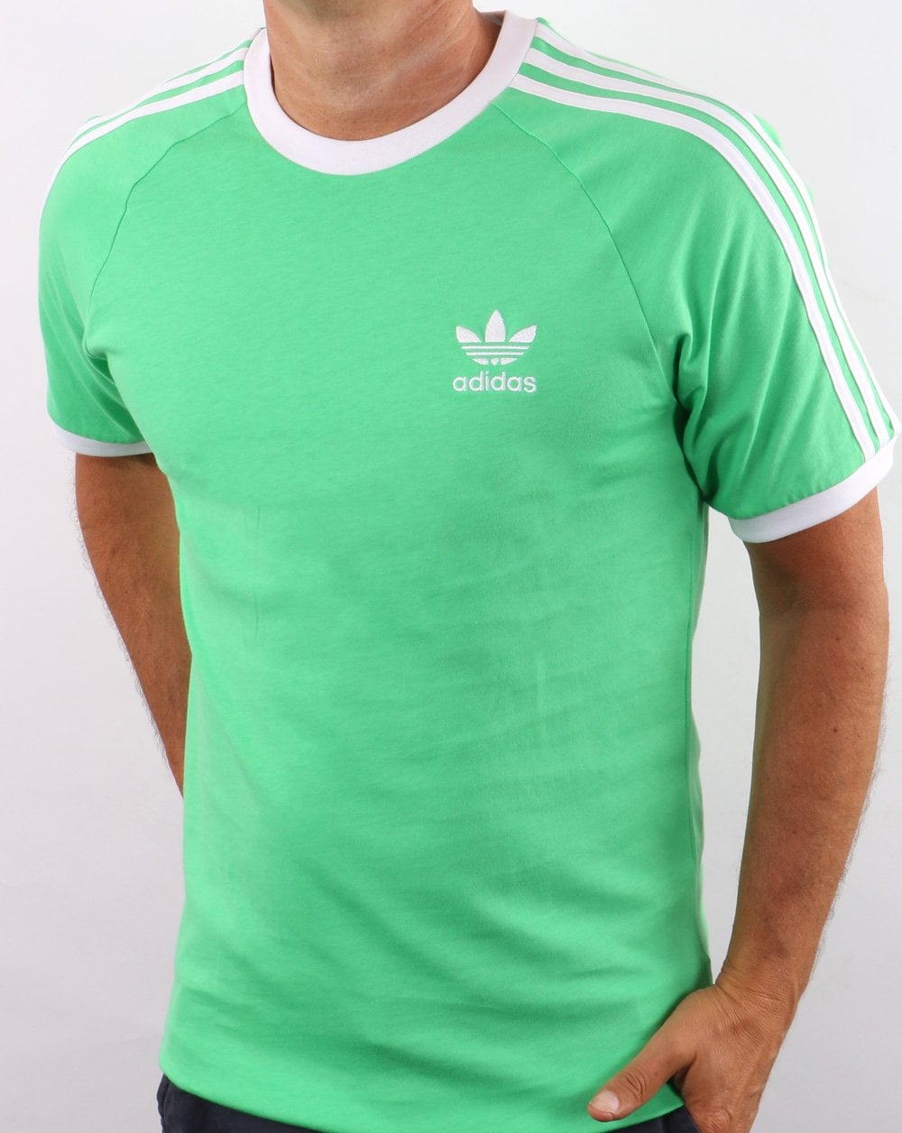 Adidas Originals 3-Streifen T-Shirt frisches Grün