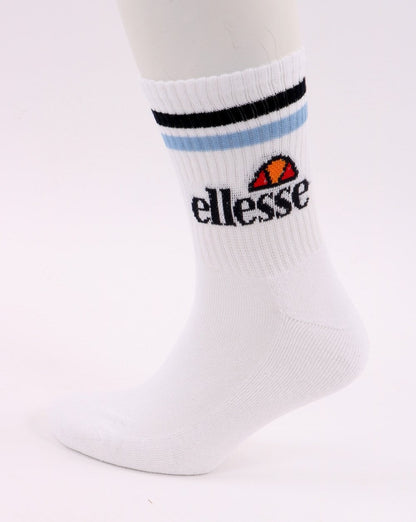 Ellesse – Pullo – 3er-Pack Socken, Weiß/Marineblau