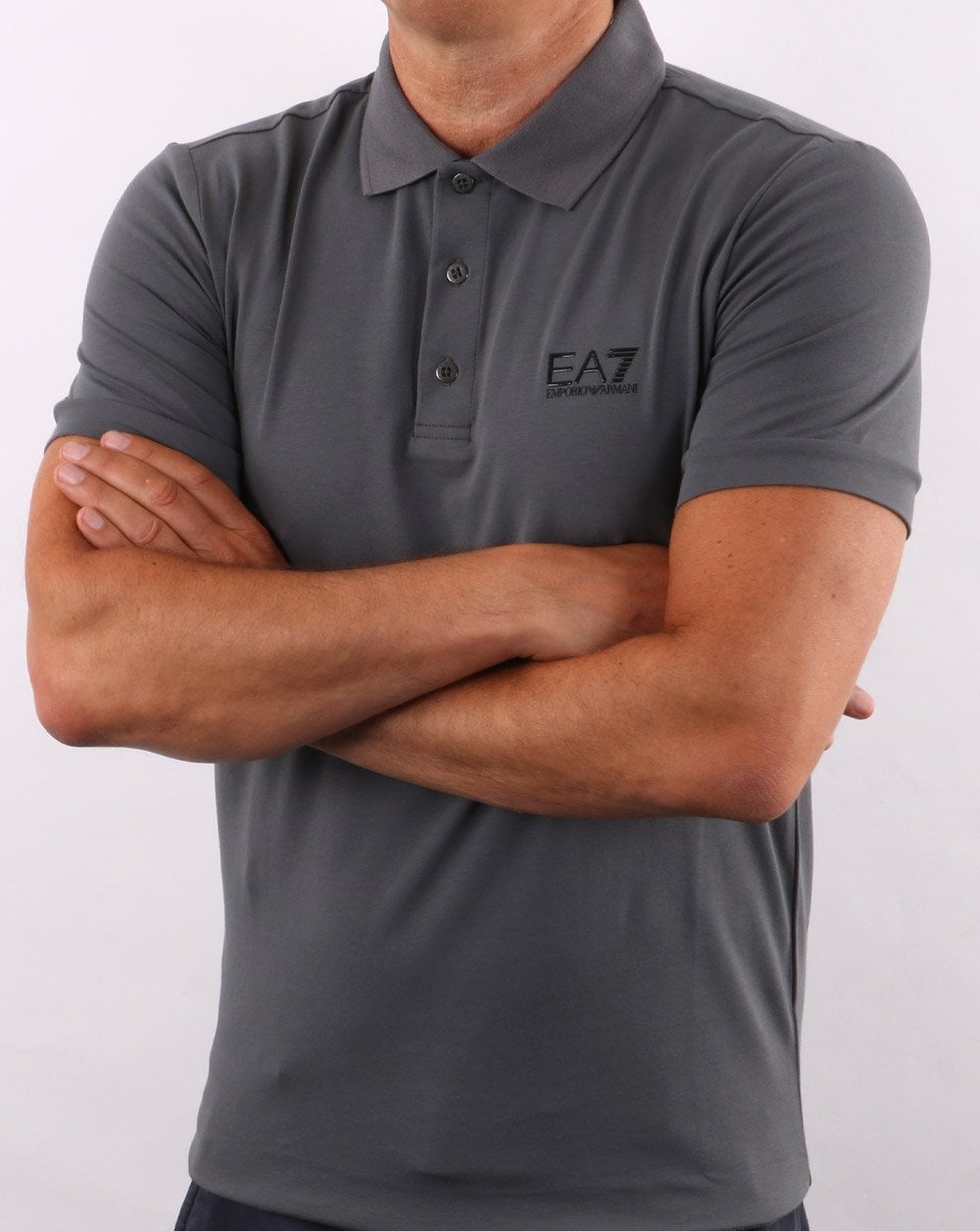 Emporio Armani EA7 Classic Polo Shirt Metal Grey