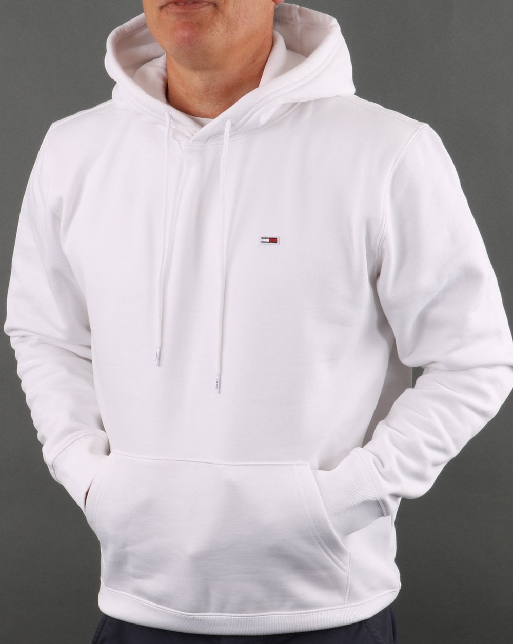 Tommy Hilfiger Fleece-Kapuzenpullover Weiß