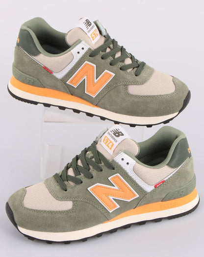 New Balance 574 Trainer Grün/Orange